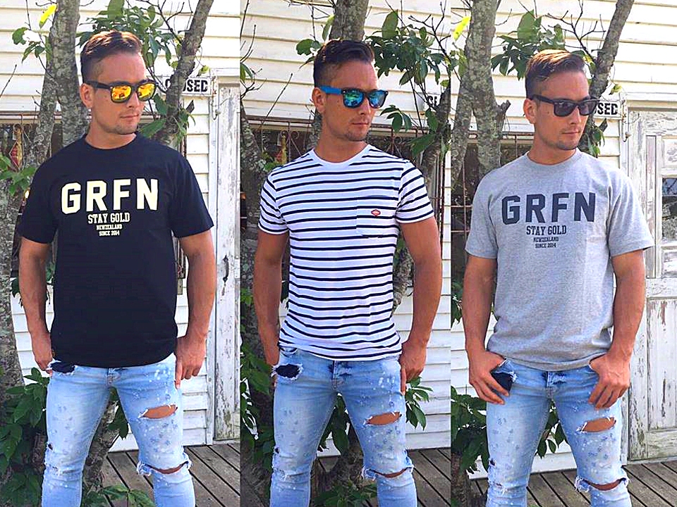 ロゴＴシャツ、クロスステッチ ストライプＴシャツ